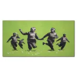 obraz-scienny-na-plotnie-banksy-zielony-100x50-cm