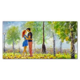 obraz-szklany-na-sciane-park-drzewa-para-120x60-cm