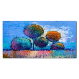 obraz-szklany-na-sciane-malarstwo-drzewa-120x60-cm