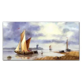 obraz-na-plotnie-malarstwo-statek-rybak-100x50-cm