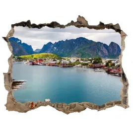 dziura-3d-w-scianie-naklejka-lofoty-w-norwegii