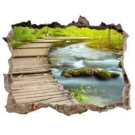 dziura-3d-w-scianie-naklejka-sciezka-nad-rzeka