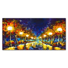 obraz-na-plotnie-malarstwo-noc-latarnie-100x50-cm