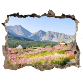 naklejka-fototapeta-3d-na-sciane-chatki-w-gorach