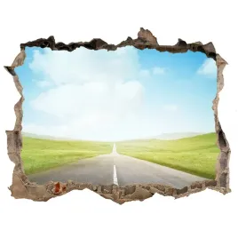 naklejka-fototapeta-3d-widok-droga-przez-lake