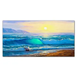 obraz-na-plotnie-krajobraz-morski-fale-100x50-cm