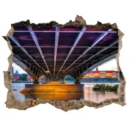 naklejka-fototapeta-3d-widok-most-w-warszawie