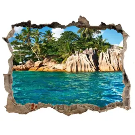 naklejka-fototapeta-3d-widok-tropikalna-wyspa