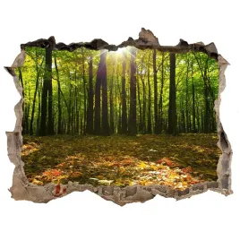 naklejka-fototapeta-3d-widok-cegla-las-168x113