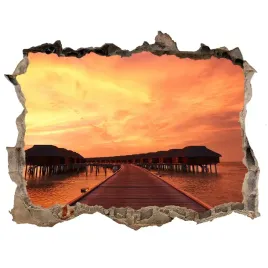 naklejka-fototapeta-3d-bungalowy-malediwy-168x113