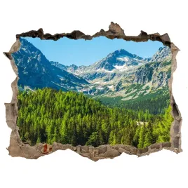 naklejka-fototapeta-3d-widok-jezioro-w-gorach