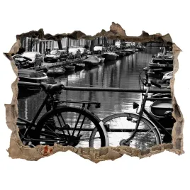 naklejka-fototapeta-3d-widok-rowery-amsterdam