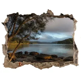 naklejka-fototapeta-3d-widok-drzewo-nad-rzeka