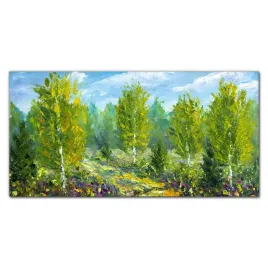 foto-obraz-szklany-na-sciane-malarstwo-las-120x60