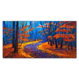 szklany-obraz-na-sciane-las-jesien-liscie-120x60