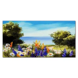 foto-obraz-szklany-kwiaty-drzewa-niebo-120x60-cm