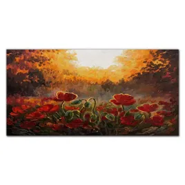 obraz-szklany-na-sciane-malarstwo-kwiaty-120x60-cm