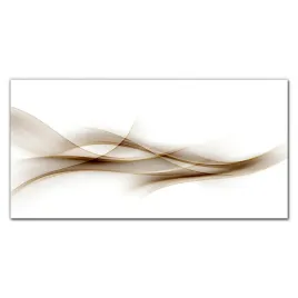 obraz-szklany-na-sciane-fale-bialym-tle-120x60-cm