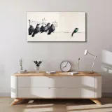 obraz-na-plotnie-protestujace-ptaki-banksy-100x50-format-poziomy