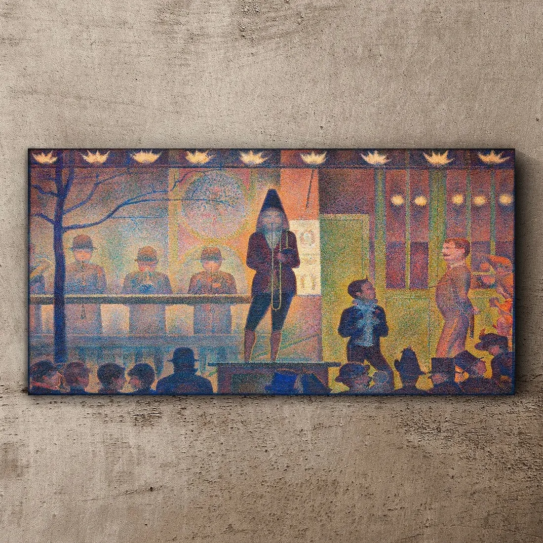 obraz-na-plotnie-circus-sideshow-seurat-100x50-cm-stan-nowy