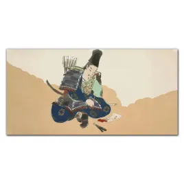 obraz-na-plotnie-na-ramie-samuraj-luk-100x50-cm