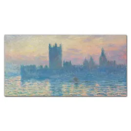 szklany-obraz-domy-zachod-slonca-monet-120x60-cm