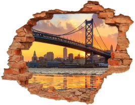 fototapeta-dziura-na-sciane-3d-most-filadelfia