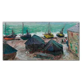 foto-obraz-szklany-lodzie-na-plazy-monet-120x60-cm