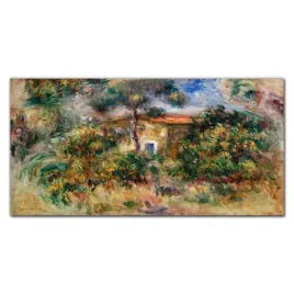 obraz-szklany-z-nadrukiem-drzewa-dom-krzewy-120x60