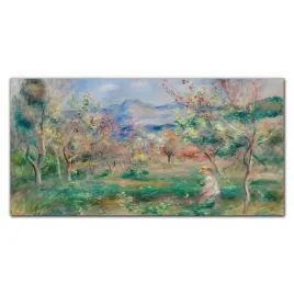 obraz-na-sciane-szklany-las-gora-krajobraz-120x60