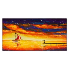 obraz-szklany-na-sciane-statek-niebo-noc-120x60-cm