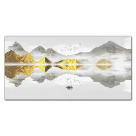 obraz-na-sciane-szklany-jezioro-gory-120x60-cm