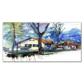 fotoobraz-szklany-na-sciane-akwarela-drzewa-120x60