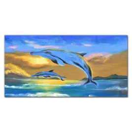 obraz-szklany-z-nadrukiem-delfiny-slonce-120x60-cm