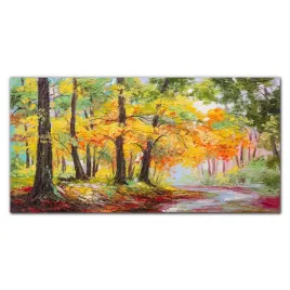 szklany-obraz-las-liscie-sciezka-przyroda-120x60