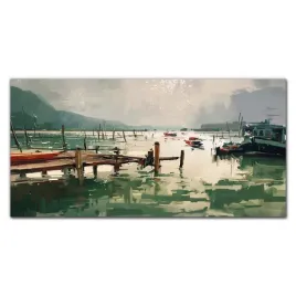 foto-obraz-szklany-port-jezioro-statki-gory-120x60