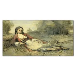 obraz-szklany-dama-dziewczyna-las-natura-120x60