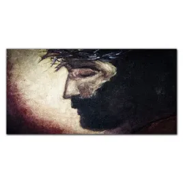 obraz-szklany-na-sciane-jezus-w-koronie-120x60-cm