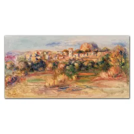 obraz-na-plotnie-pejzaz-miejski-las-niebo-100x50