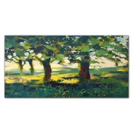 obraz-szklany-na-sciane-drzewa-trawa-120x60-cm