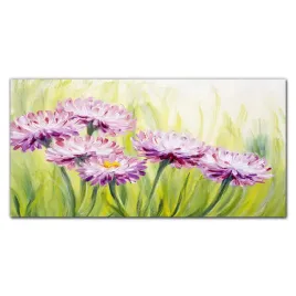 obraz-na-plotnie-kwiaty-rosliny-trawa-100x50-cm