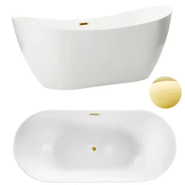 wanna-wolnostojaca-170-x-72-cm-biala-z-pokrywka-mirror-gold-model-602-aq