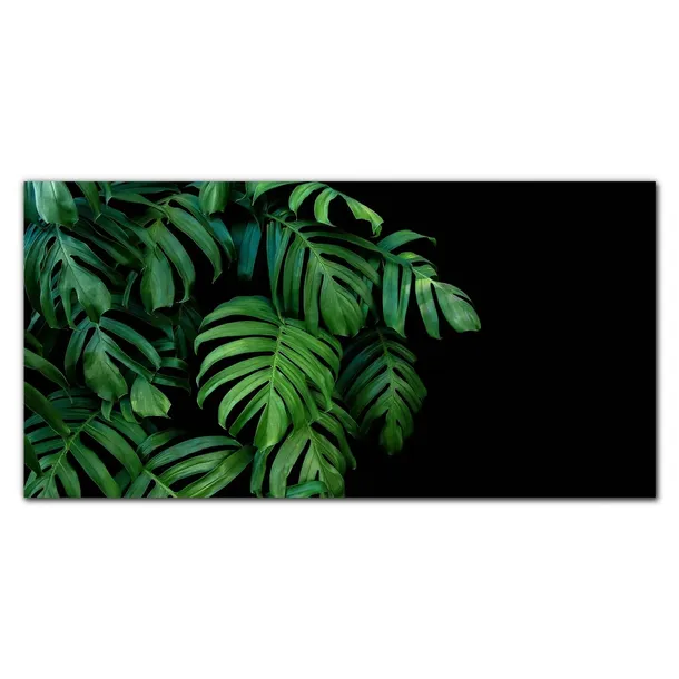 obraz-scienny-na-plotnie-liscie-rosliny-100x50-cm