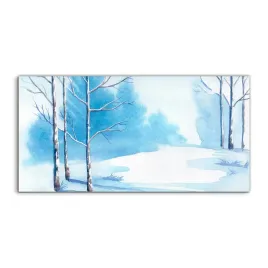 panel-szklo-kuchnia-snieg-drzewa-krajobraz-120x60