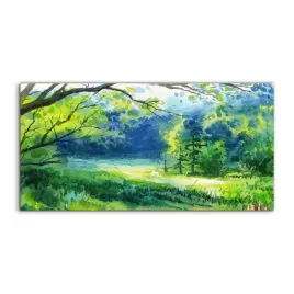 panele-szklane-do-kuchni-las-trawa-drzewa-120x60