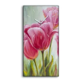 zegar-canvas-z-grafika-dekor-30x60-kwiaty-rosliny