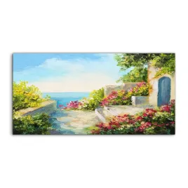 panel-szklo-do-kuchni-morze-dom-kwiaty-120x60-cm