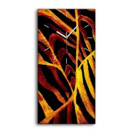 zegar-canvas-z-nadrukiem-30x60-cm-liscie-fantazja