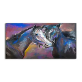 panel-szklo-kuchnia-pastele-portret-konie-120x60