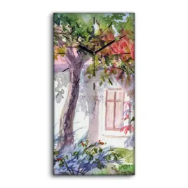 zegar-canvas-z-grafika-do-biura-drzewa-dom-30x60